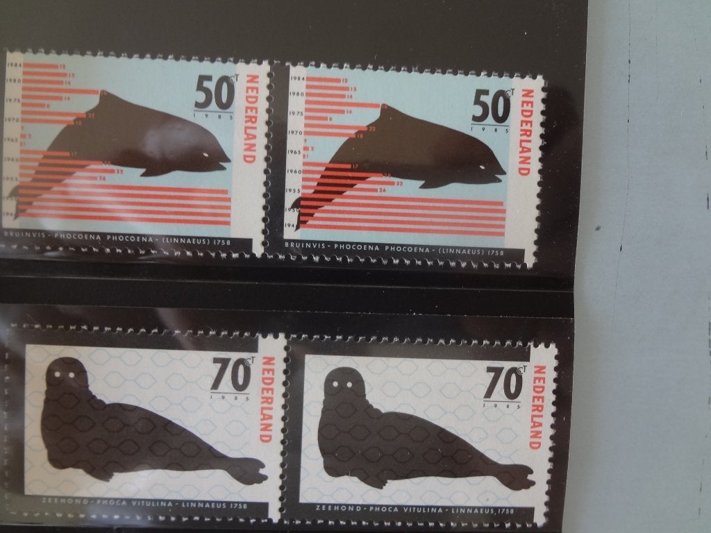 PTT met 4 zegels Bedreigde dieren 1985 Postmapje, Postzegels en Munten, Postzegels | Nederland, Ophalen of Verzenden, Na 1940