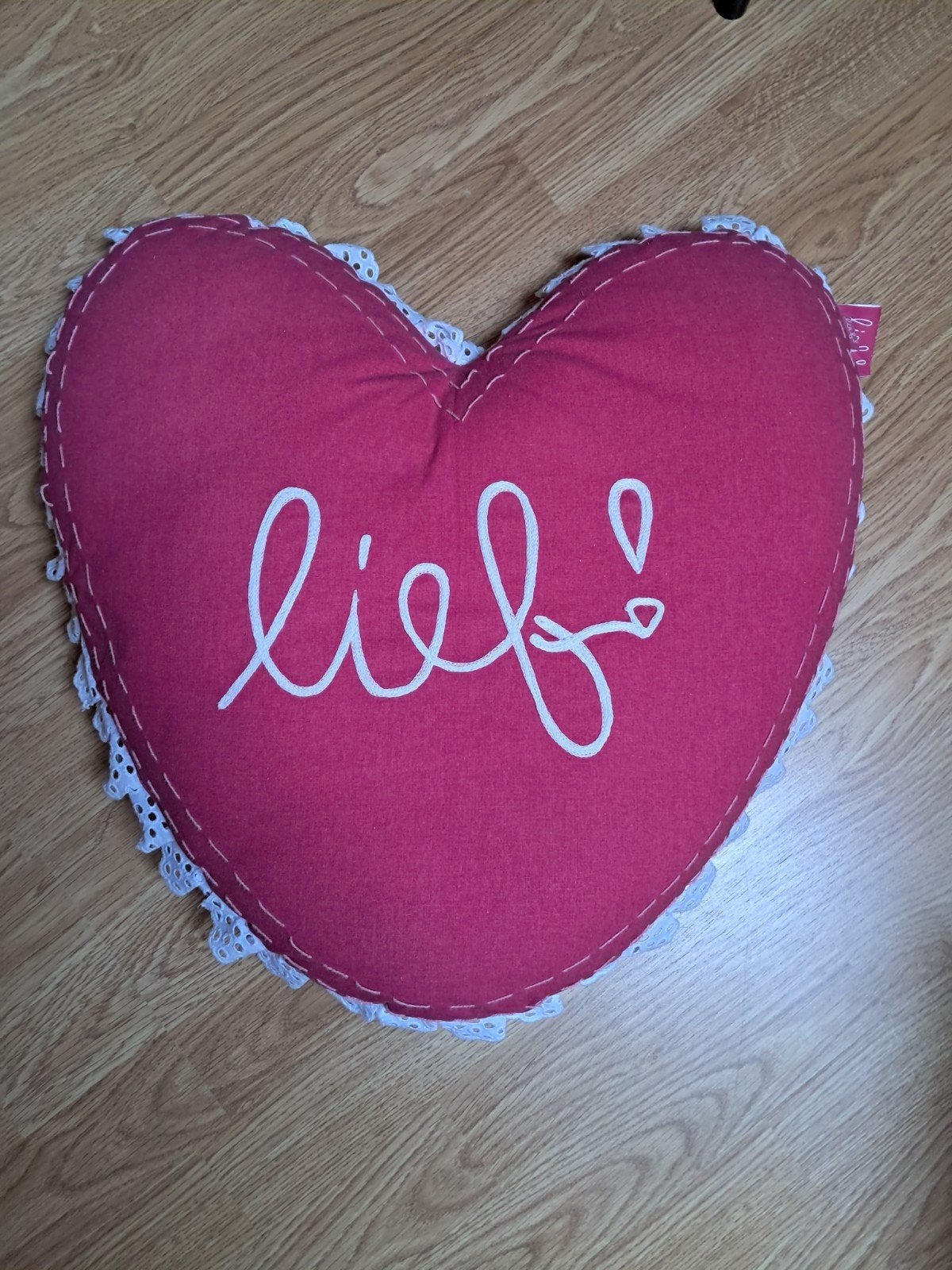 Lief! hart kussen, Ophalen of Verzenden, Zo goed als nieuw, Sierkussen, Roze