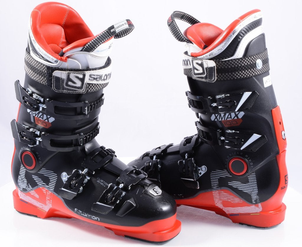 43; 44 EU skischoenen SALOMON X MAX 100, custom shell, 160 tot 180 cm, Gebruikt, Verzenden, Schoenen