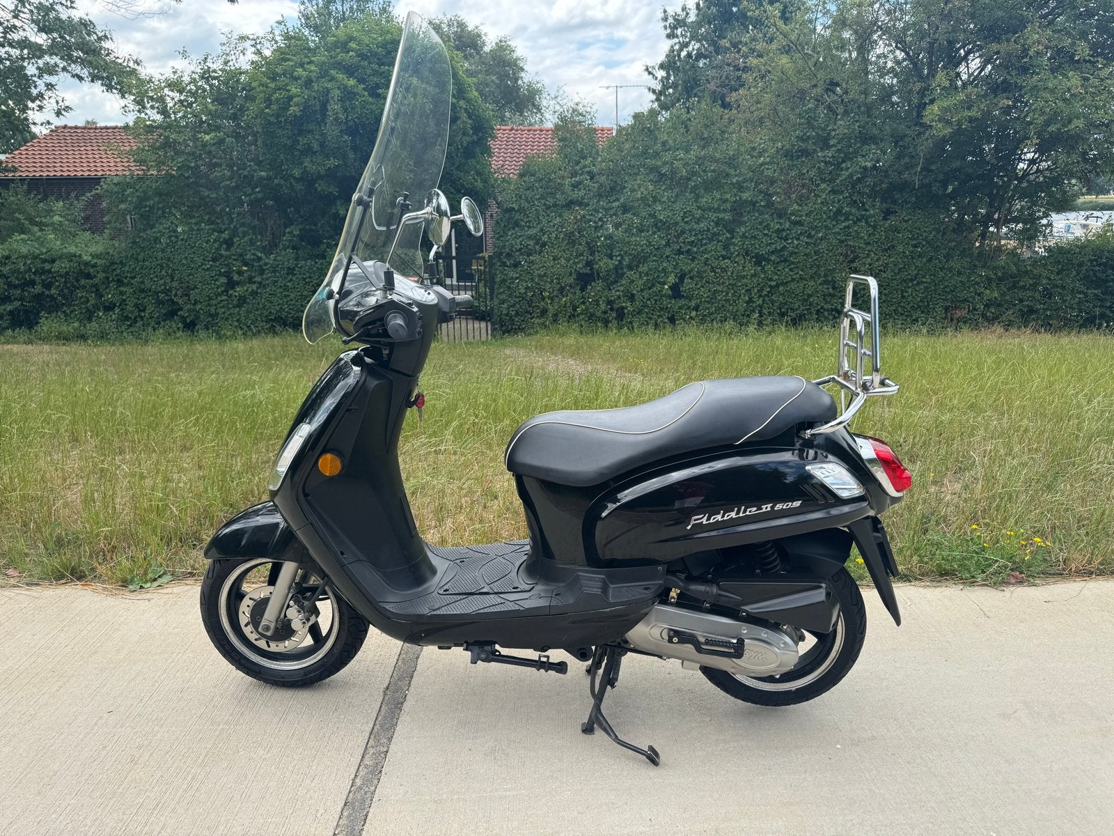 SYM Fiddle II snorscooter, zwart, 2018, recent onderhoud, Fietsen en Brommers, Snorfietsen en Snorscooters, Ophalen, Gebruikt