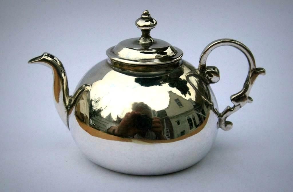 Antieke THEEPOT als miniatuurzilver Amsterdam 1756, Ophalen of Verzenden, Zilver