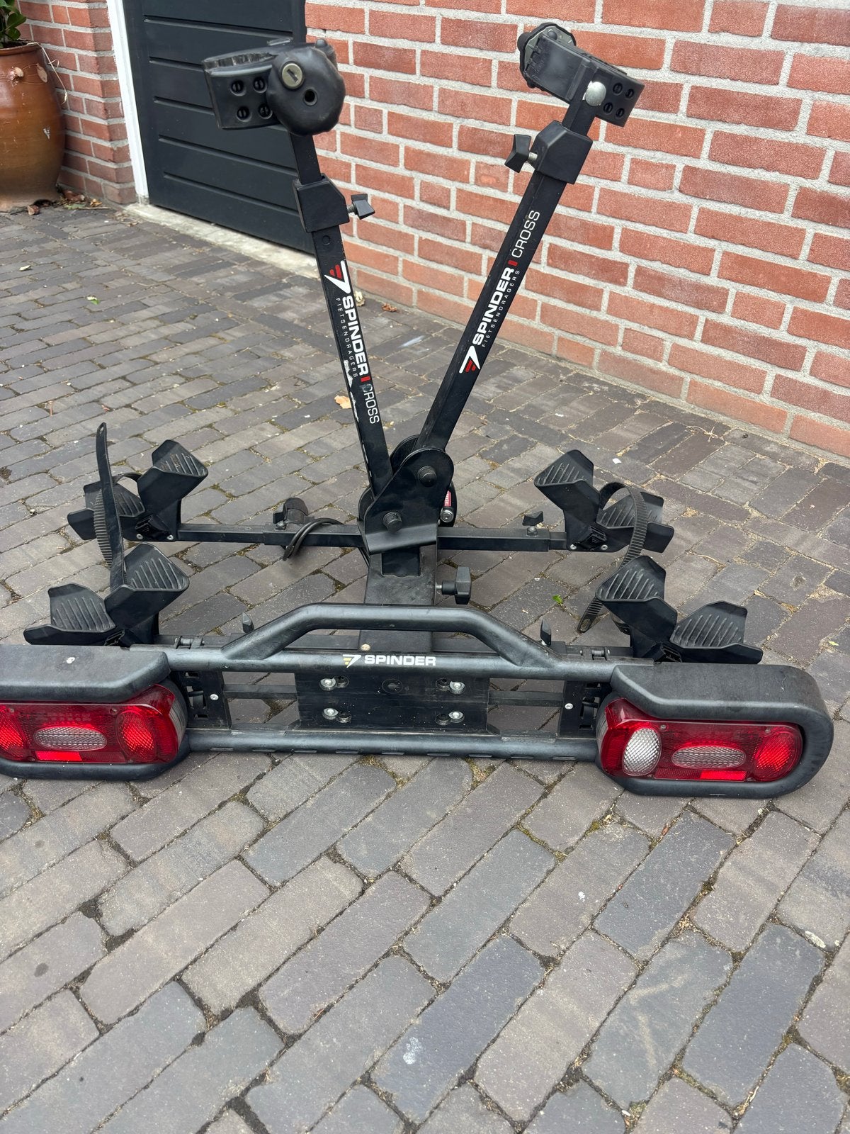 Spinder Cross Trekhaak Fietsendrager voor 2 fietsen, Ophalen, 2 fietsen, Gebruikt, Trekhaakdrager