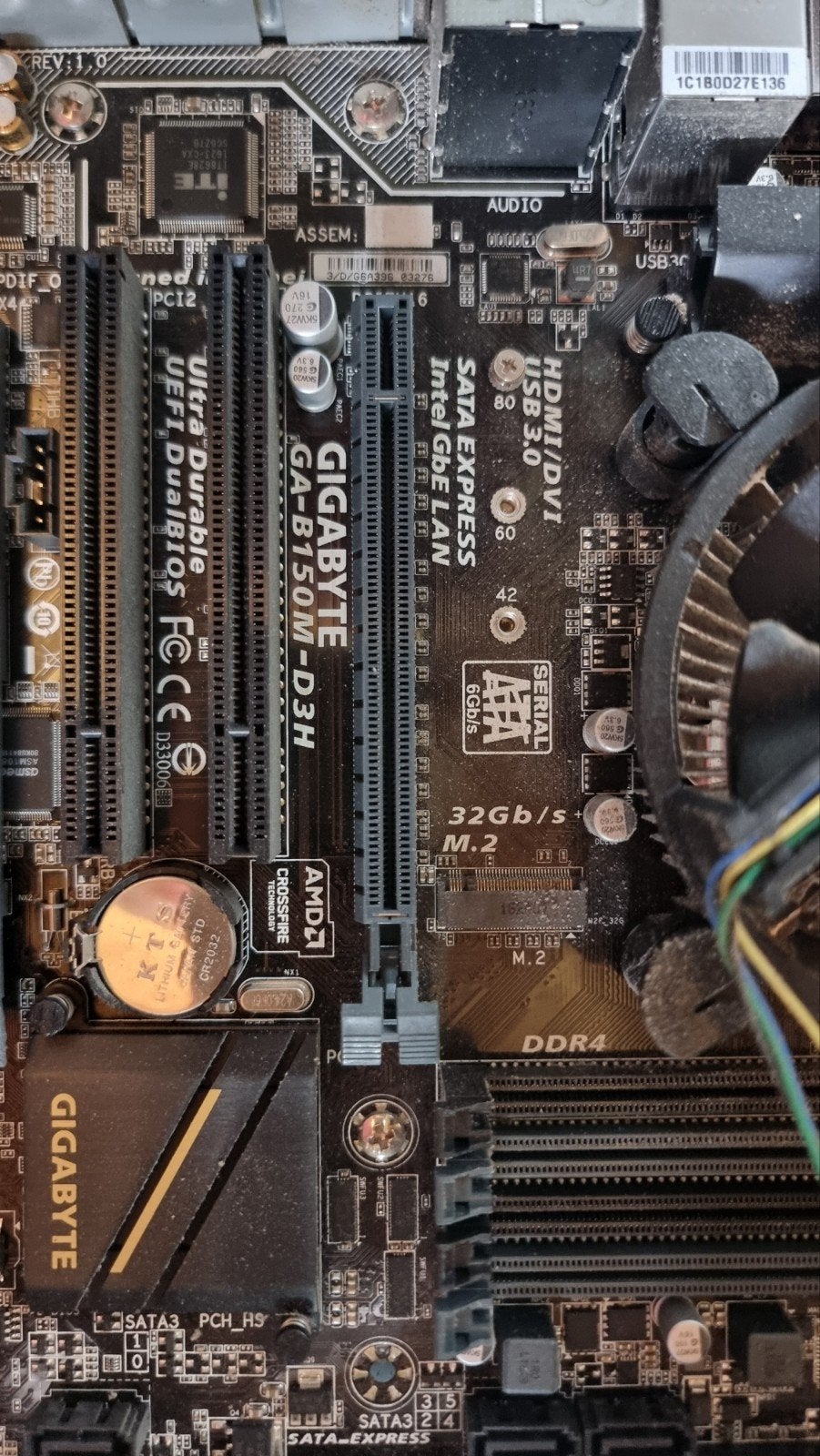 Gigabyte GA-B150M-D3H Moederbord met Intel CPU, Computers en Software, Moederborden, LGA1151, DDR4, Ophalen of Verzenden, Micro-ATX