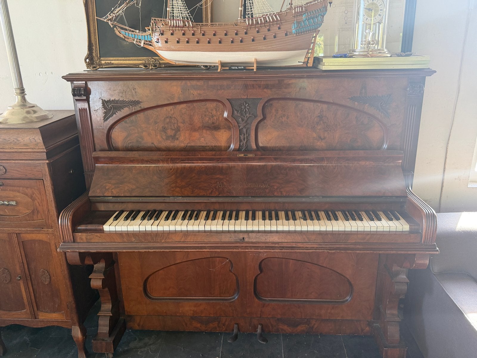 Gratis Alderson & Brentnall Piano (eind 19e eeuw), Ophalen, Gebruikt, Bruin, Piano
