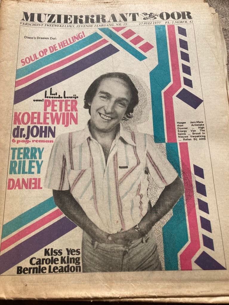 Muziekkrant OOR 1977 DR JOHN Peter Koelewijn TERRY RILEY, Ophalen of Verzenden, Zo goed als nieuw, Muziek, Film of Tv