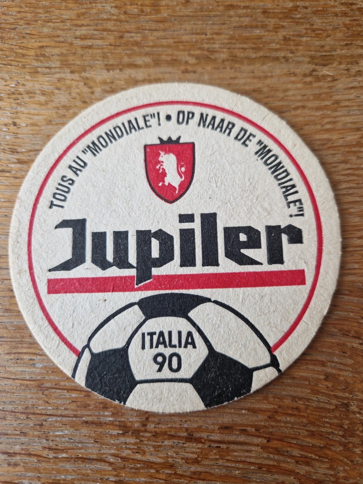 Vintage Jupiler viltje WK Italia 90, Ophalen of Verzenden, Gebruikt