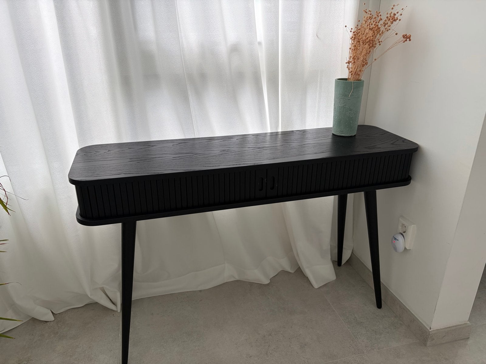 Zuiver Bijzettafel Zwart Hout - 75x120x35cm, Huis en Inrichting, Tafels | Bijzettafels, Ophalen, Zo goed als nieuw, 75 cm of meer
