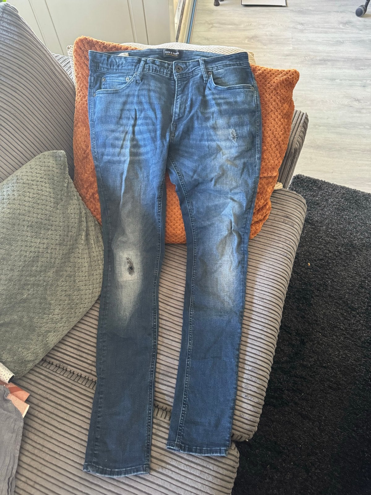Jack & Jones Skinny Fit Liam Jeans W30 L34, Ophalen of Verzenden, Zo goed als nieuw, Blauw, W32 (confectie 46) of kleiner