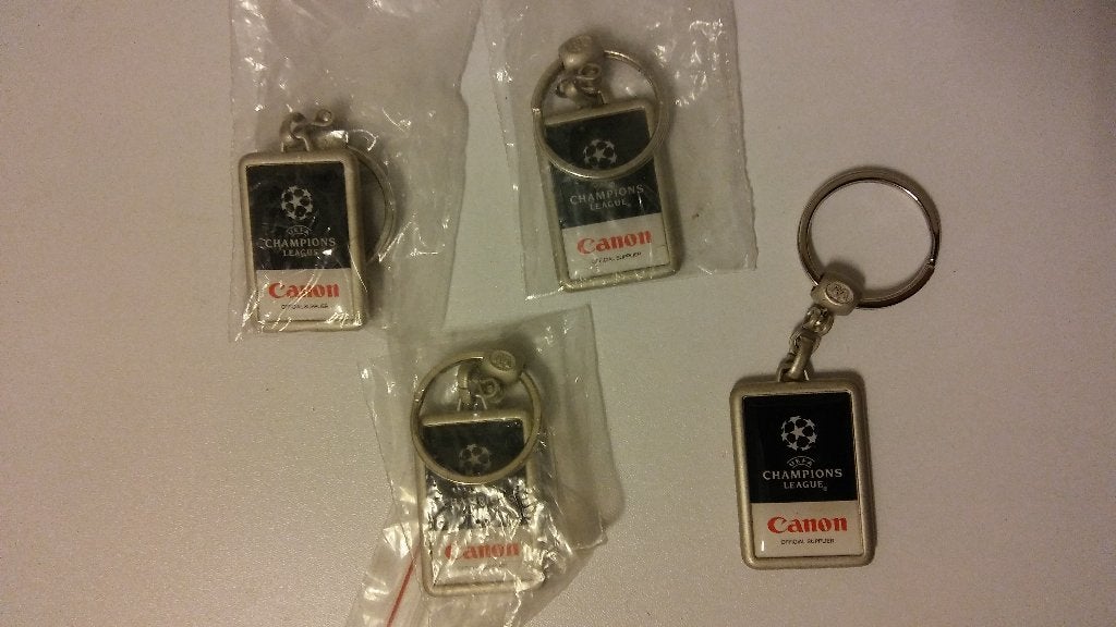 Uefa Champions League Canon voetbal reclame sleutelhanger, Verzenden, Zo goed als nieuw, Overige sporten