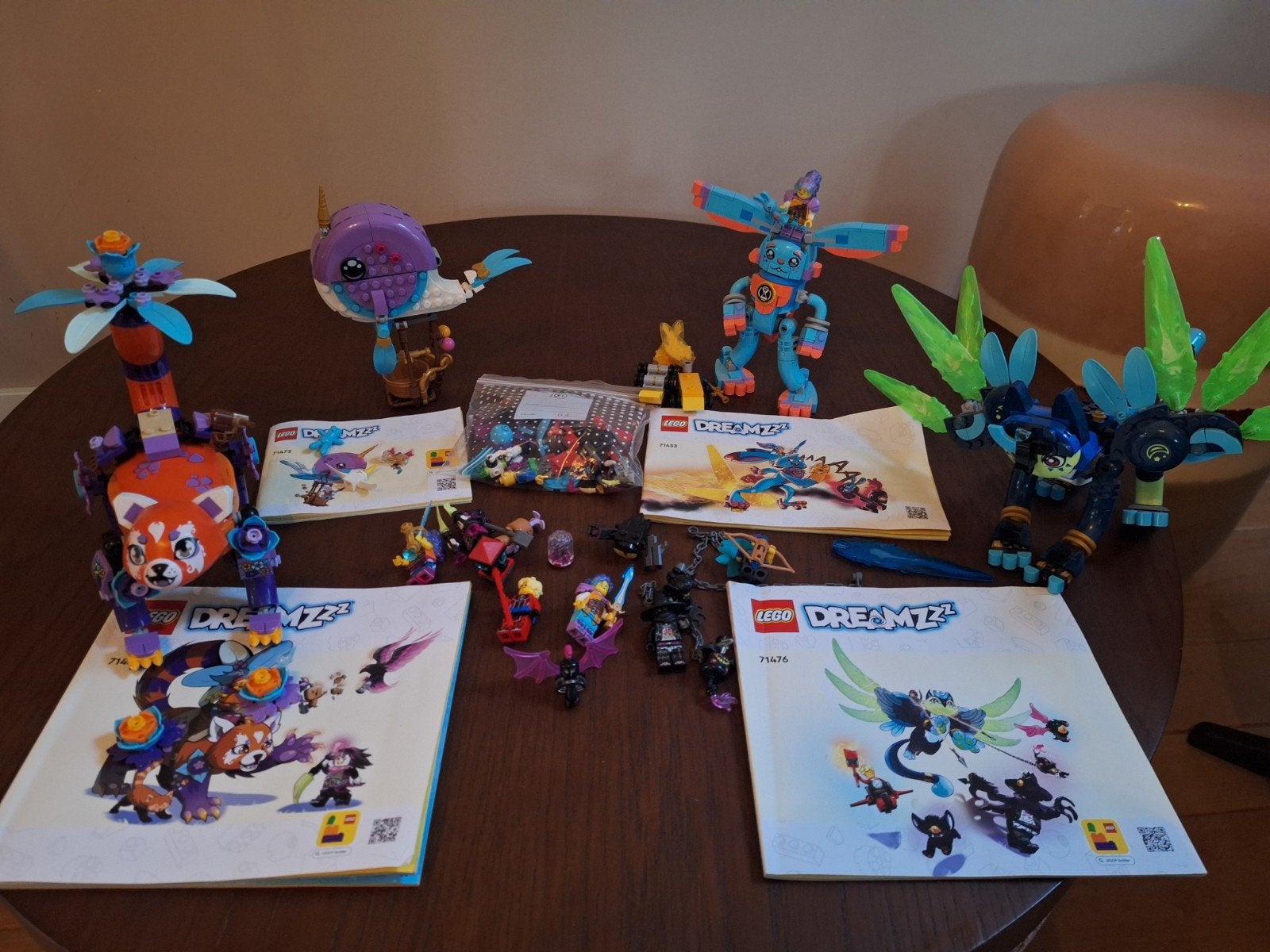 LEGO DREAMZzz Set: Narwal, Rode Panda, Konijn & Nachtraaf, Ophalen of Verzenden, Zo goed als nieuw, Overige merken