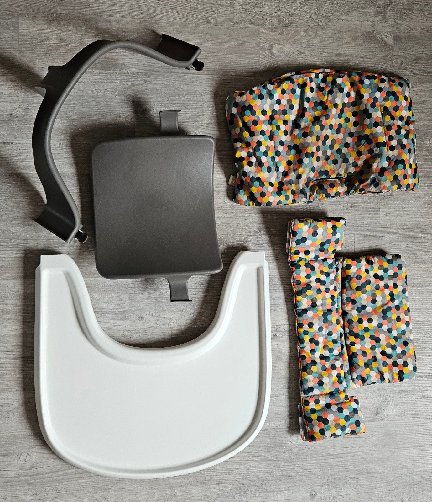 Stokke babyset + kussens + eetblad voor Tripp Trapp, Kinderen en Baby's, Kinderstoelen, Ophalen, Meegroeistoel, Stoelverkleiner