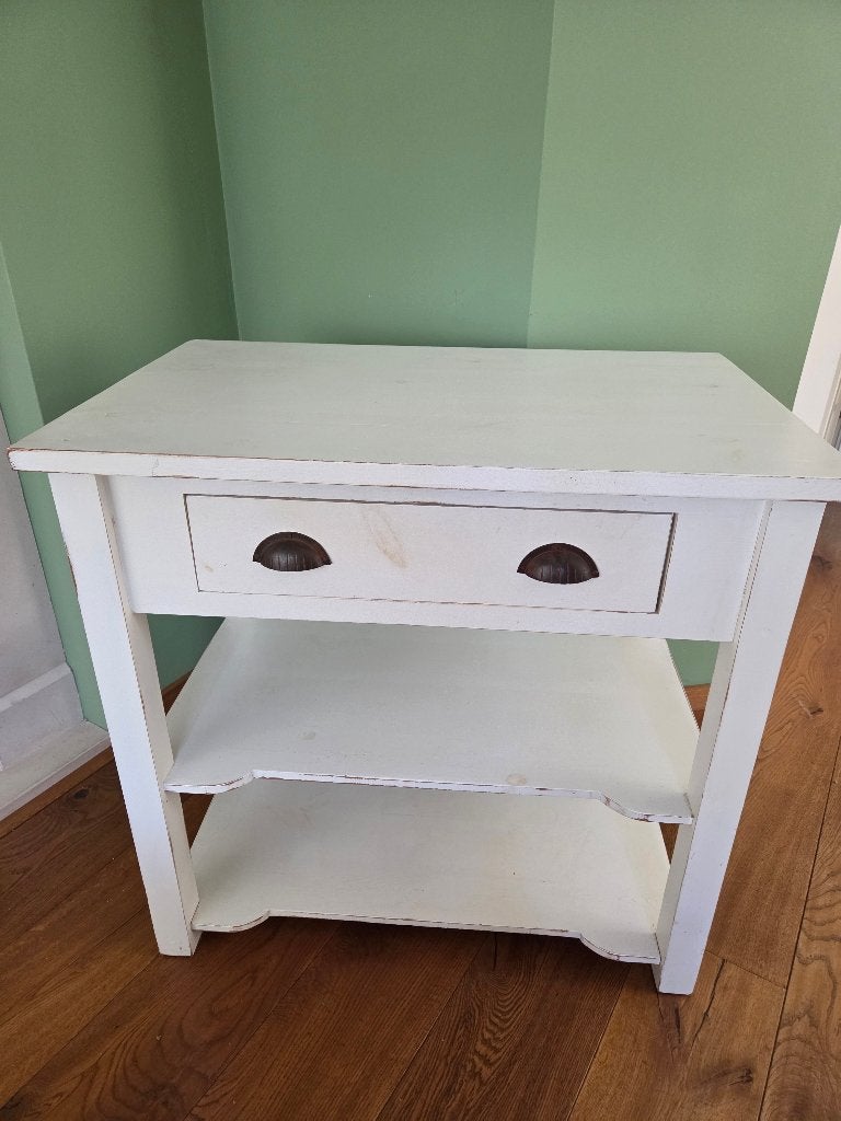 Timzowood keukenkastje wit brocante, Ophalen, Gebruikt, Wit, 50 tot 100 cm