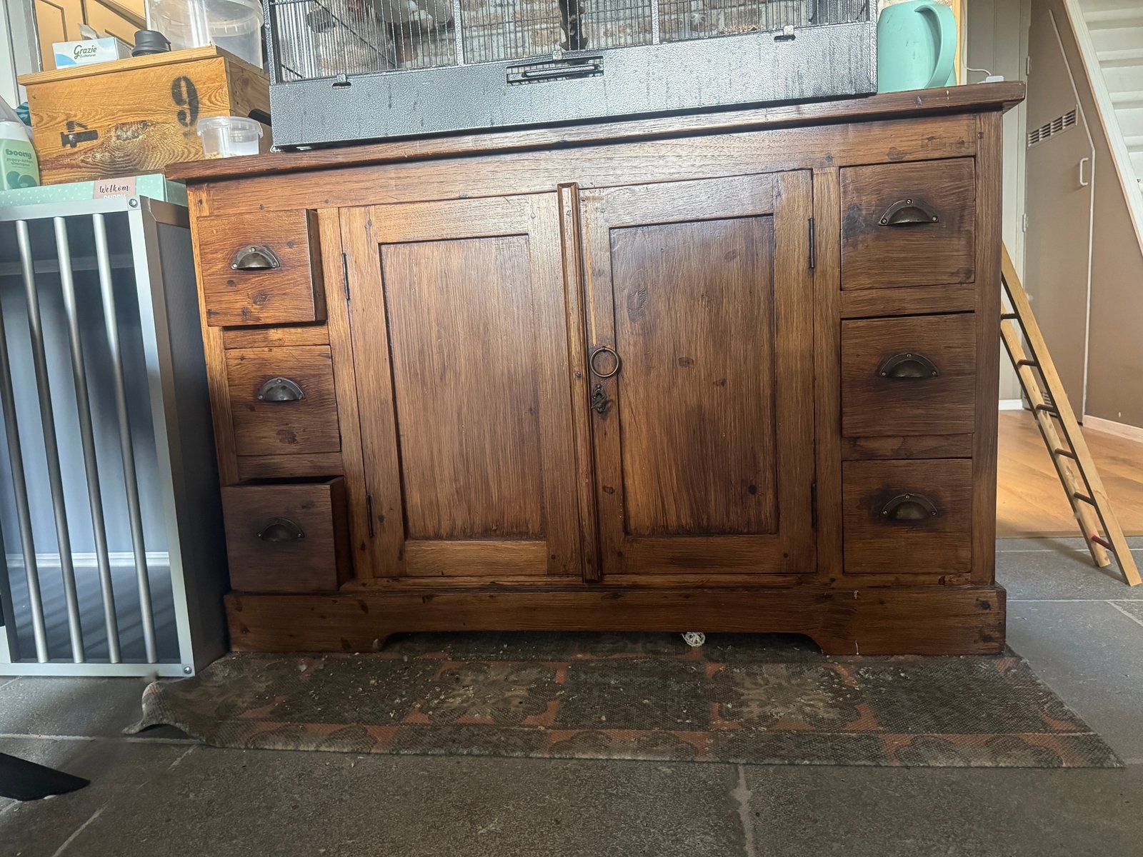 Dressoir kast hout, Ophalen, Gebruikt, Met lade(s), 50 tot 75 cm