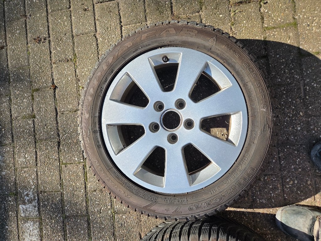 Velgen met winterbanden, Ophalen, Gebruikt, 16 inch, Banden en Velgen