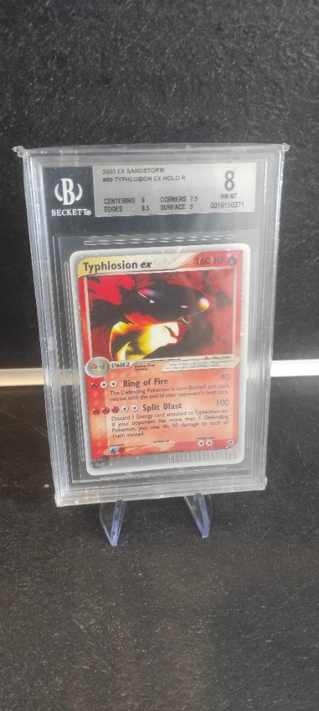 Typhlosion ex #99 BGS 8, Ophalen of Verzenden, Zo goed als nieuw, Losse kaart, Foil