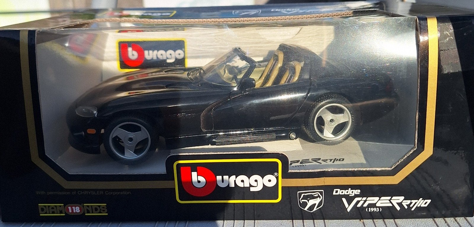 burago dodge viper rt/10 1993, Ophalen of Verzenden, Zo goed als nieuw, Auto, Bburago