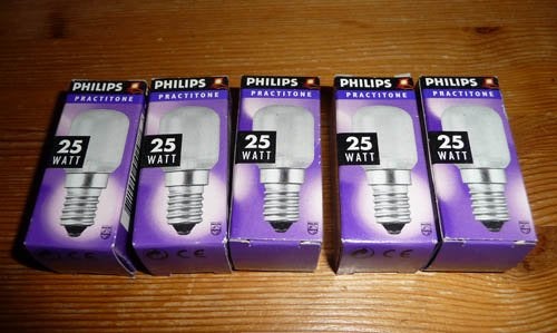 lampjes 5 stuks Philips Practitone 25 watt, Ophalen of Verzenden, Nieuw