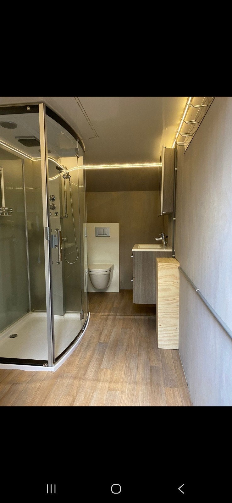 Mobiele Douchekar met WC en Wasbak - Zelfbouw, Ophalen