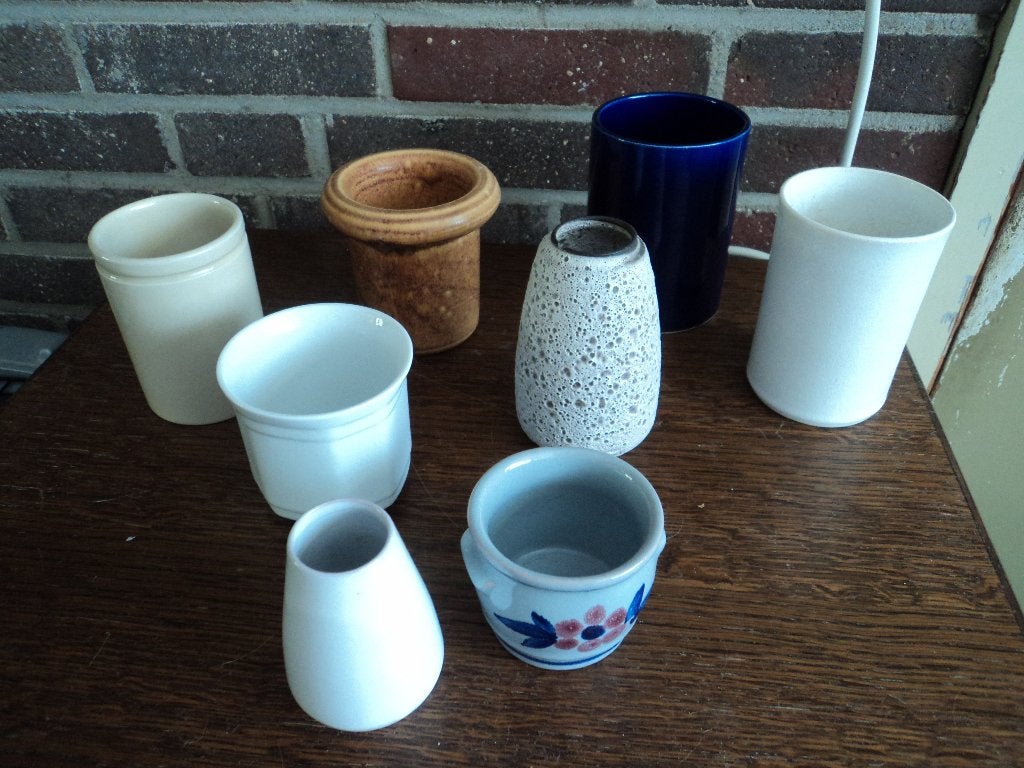 allemaal kleine bloemen vaasjes, Huis en Inrichting, Ophalen of Verzenden, Zo goed als nieuw, Steen/keramiek