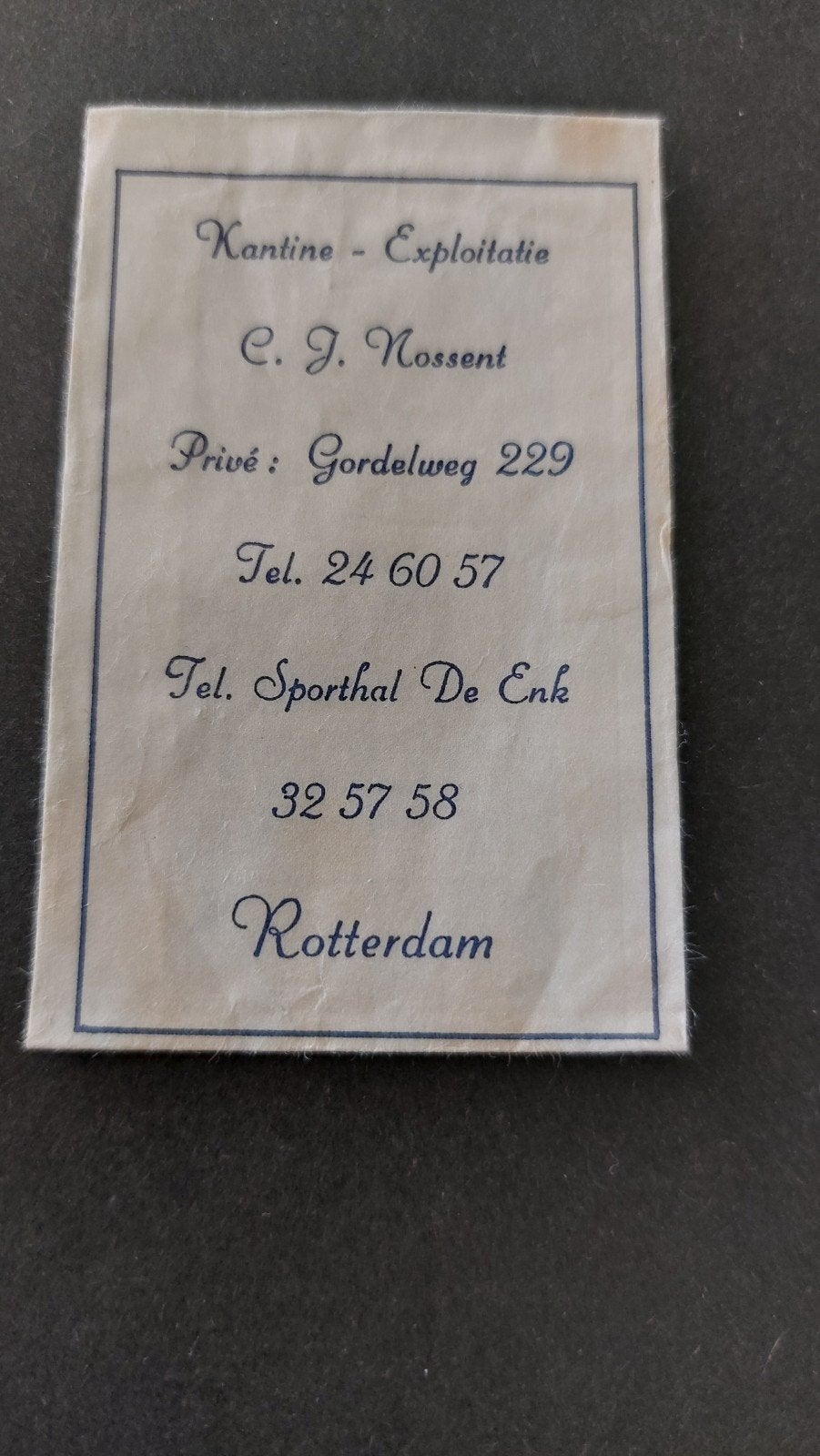 Rotterdam, Kantine-Exploitatie Sporthal De Enk, Verzenden, Nederland