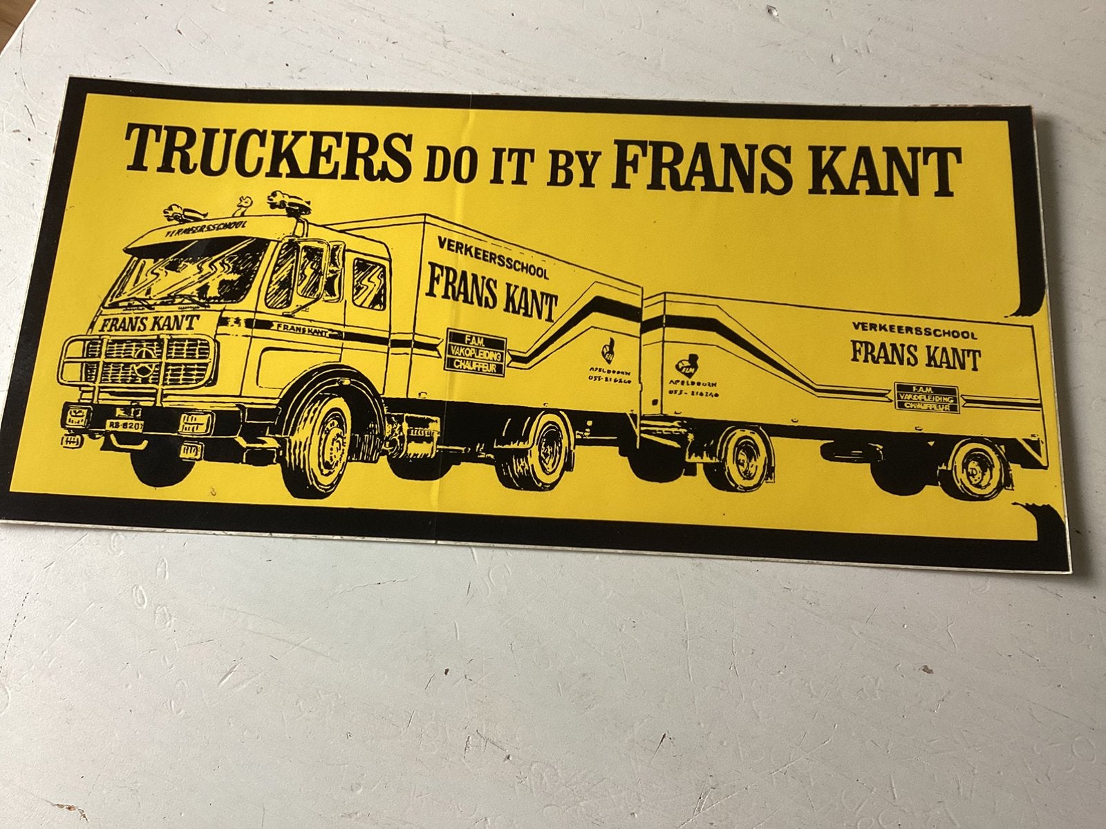 Sticker Truckers do it by Frans Kant, Verzenden, Zo goed als nieuw