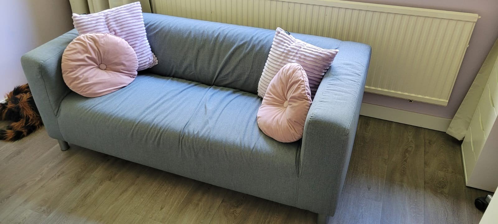 Ikea Klippan 2 zits bank Vissle grijs, Ophalen, Gebruikt, Modern en comfortabel, 150 tot 200 cm
