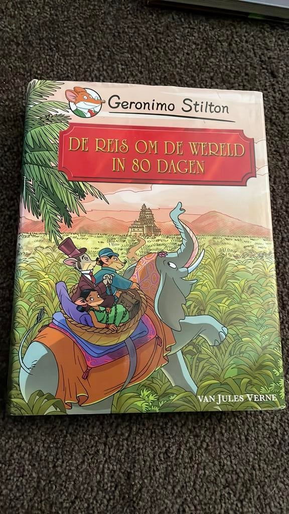 Geronimo Stilton - De reis om de wereld in 80 dagen, Boeken, Kinderboeken | Jeugd | onder 10 jaar, Zo goed als nieuw, Fictie algemeen