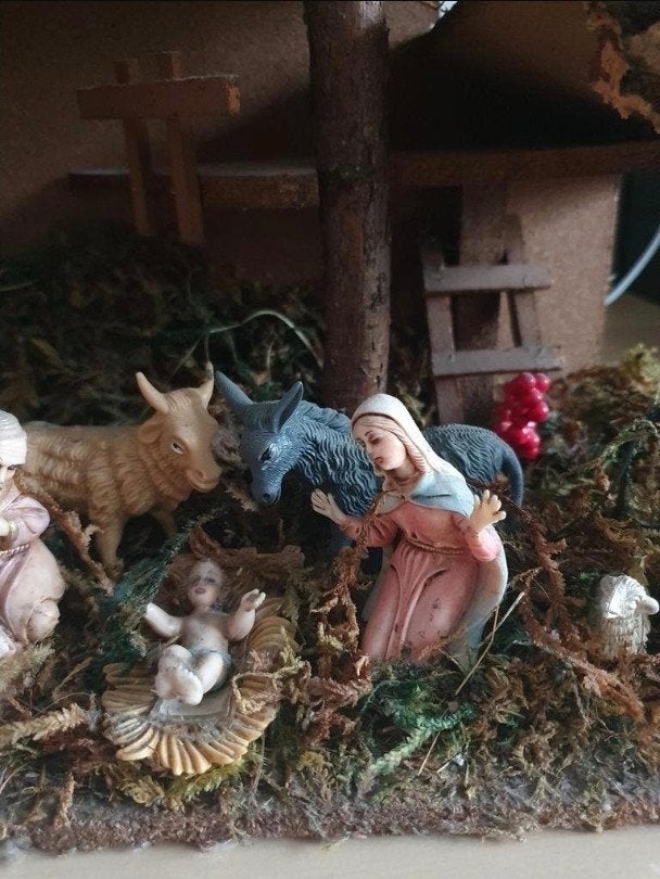 Kerststal met Jozef, Maria, Jezus en de Drie Wijzen, Ophalen, Gebruikt, Beeld(je), Christendom | Katholiek