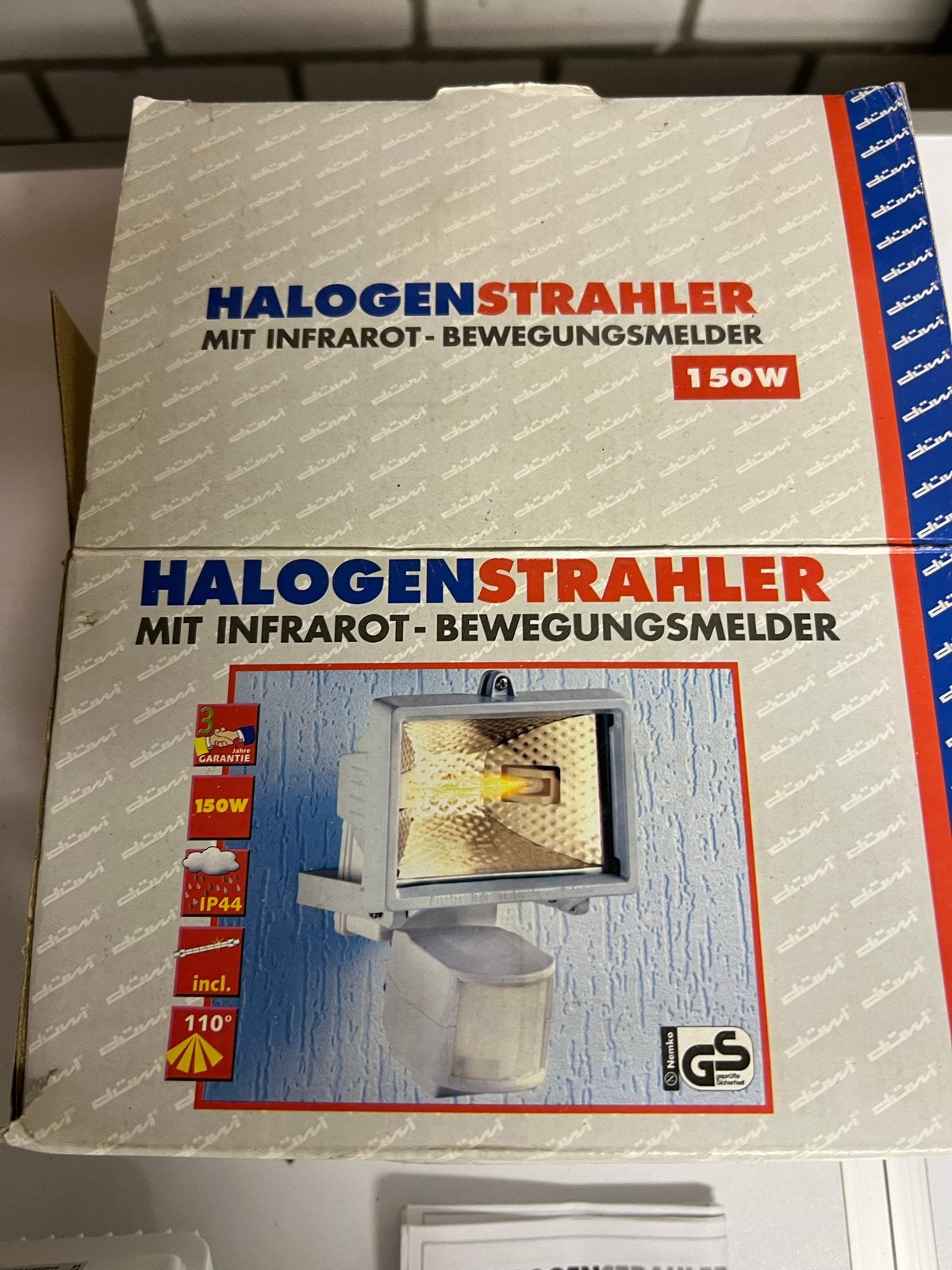 Halogeenstraler met infrarood bewegingsmelder 150W, Ophalen of Verzenden, Nieuw
