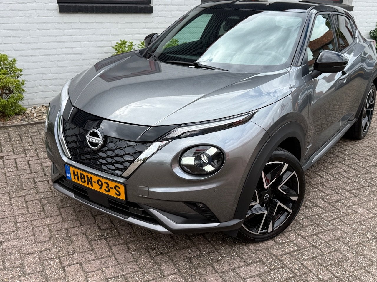Nissan Juke Hybrid 143pk N-Design/ Apple Carplay/ Camera ach, Auto's, Dealer onderhouden, Stof, Gebruikt, Origineel Nederlands