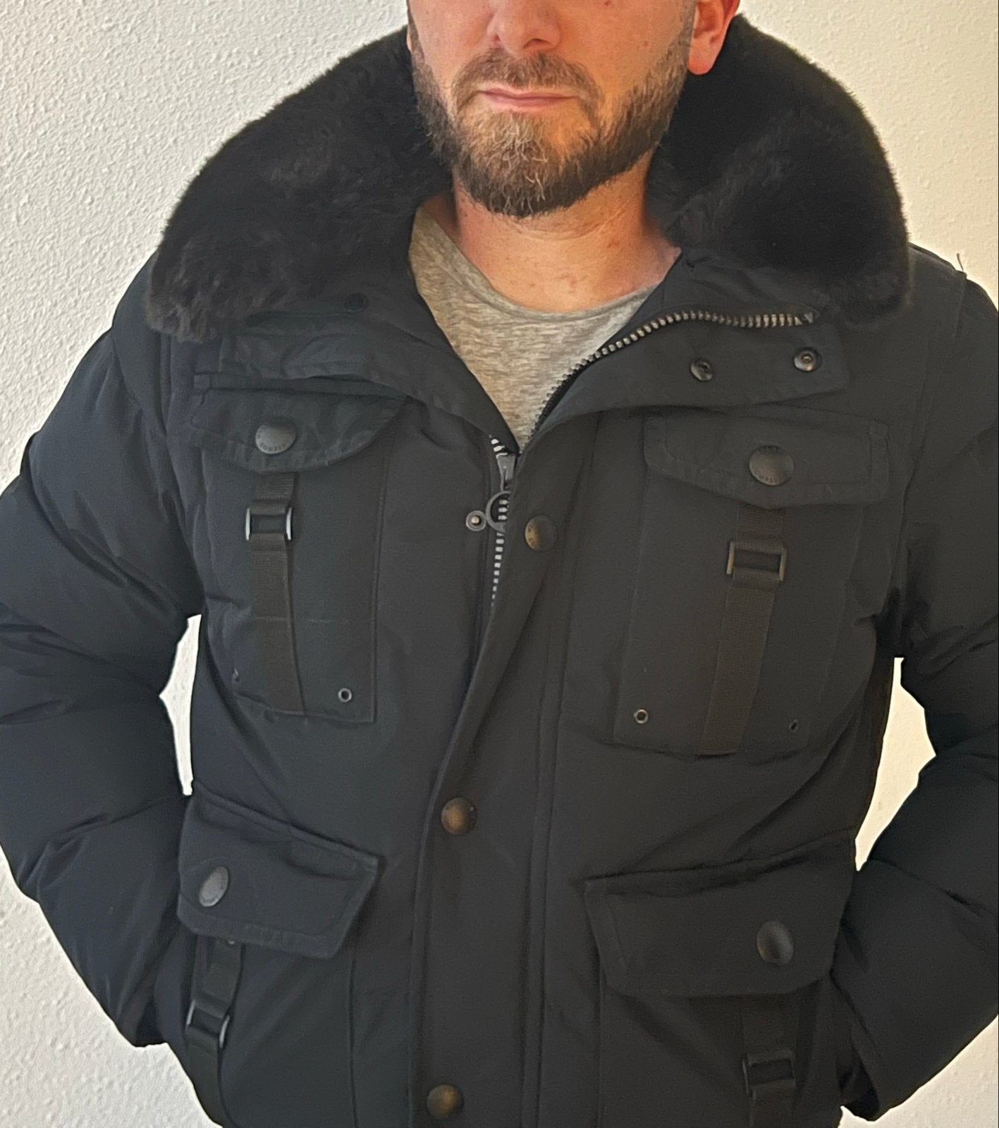Wellensteyn Leuchtfeuer Blouson - Zwarte Winterjas Maat M, Ophalen, Zo goed als nieuw, Maat 48/50 (M), Zwart