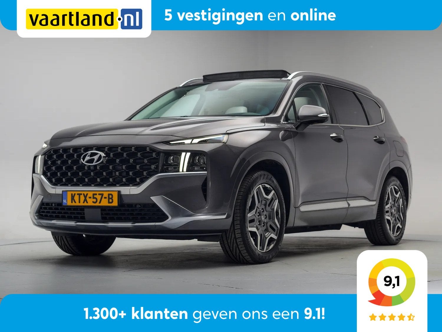 Hyundai Santa Fe 1.6 T-GDI PHEV Premium Plus Sky [ SOH 96,7%, Santa Fe, Gebruikt, 4 cilinders, Leder
