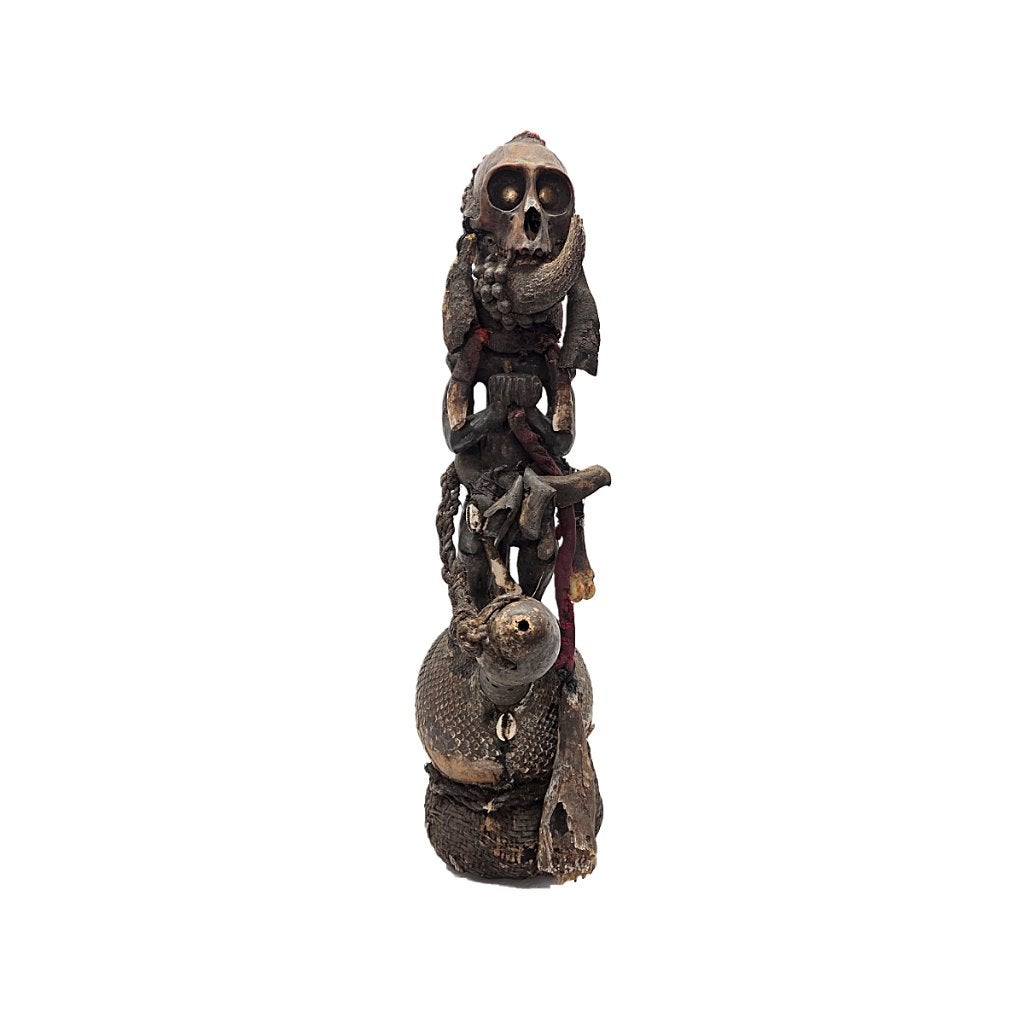 Oude Centraal Afrika beeld fetisj/Nkisi-type midden 20e eeuw, Ritueel object, Afrika, 45 cm, Ophalen of Verzenden