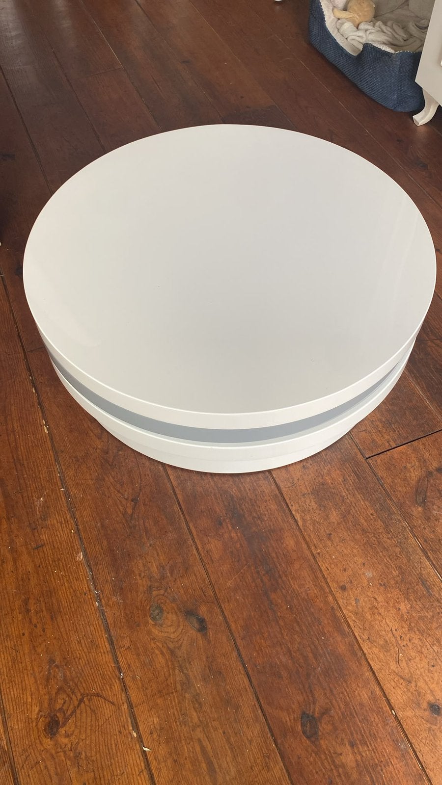 Witte salontafel met draaiblad, Huis en Inrichting, Ophalen, 100 tot 150 cm, 50 tot 100 cm, Zo goed als nieuw