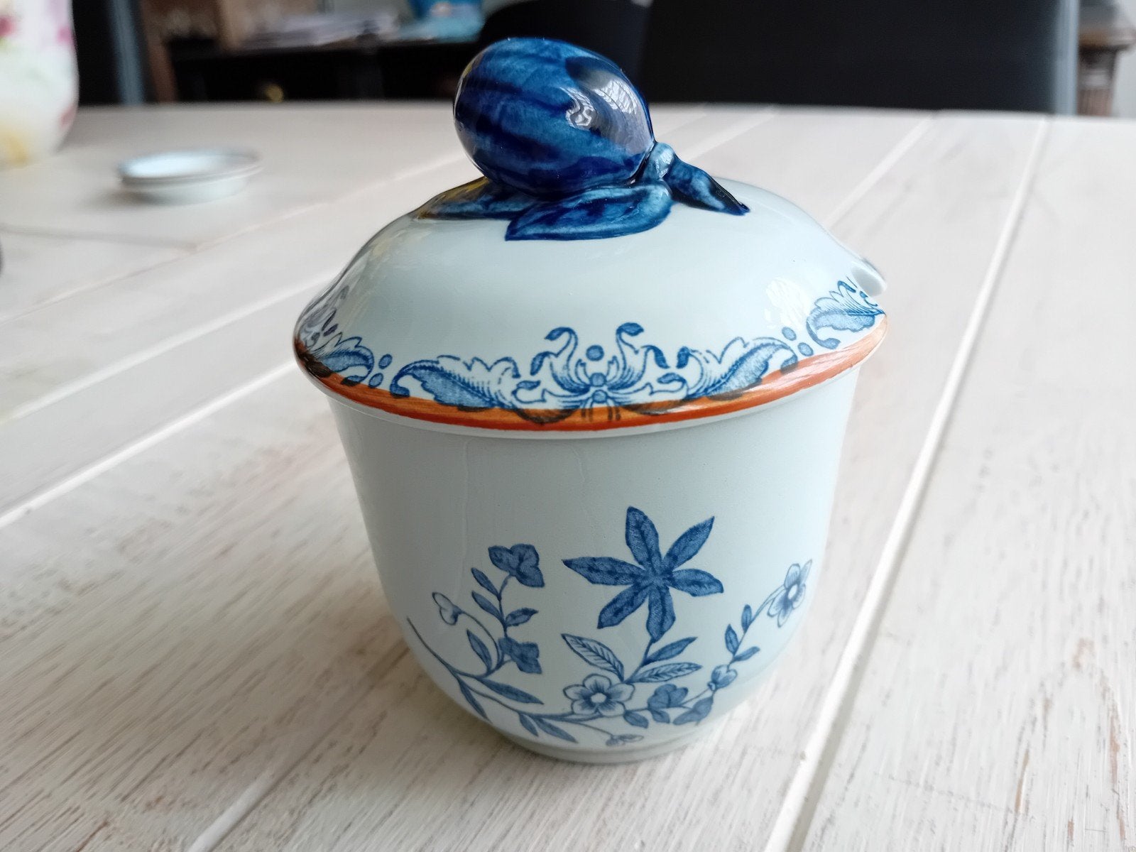 Hoge jampot + deksel Rorstrand Ostindia East Indies
Puntgaaf, Overige typen, Ophalen of Verzenden, Zo goed als nieuw, Overige stijlen