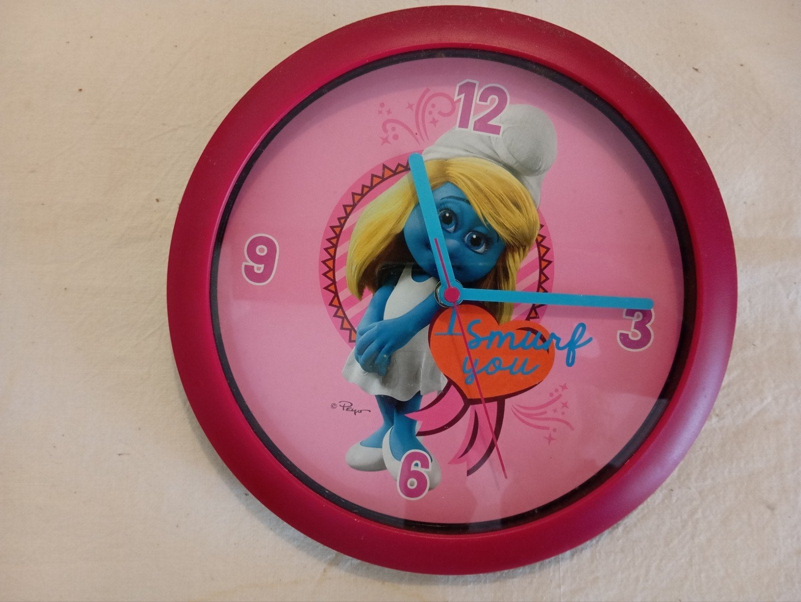 vintage Smurfen klok Smurf Puffi, Ophalen of Verzenden, Gebruikt, Verschillende Smurfen