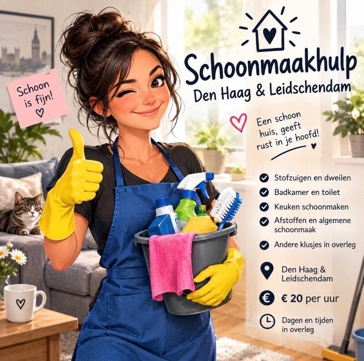 Huishoudelijke hulp aangeboden, Schoonmaken