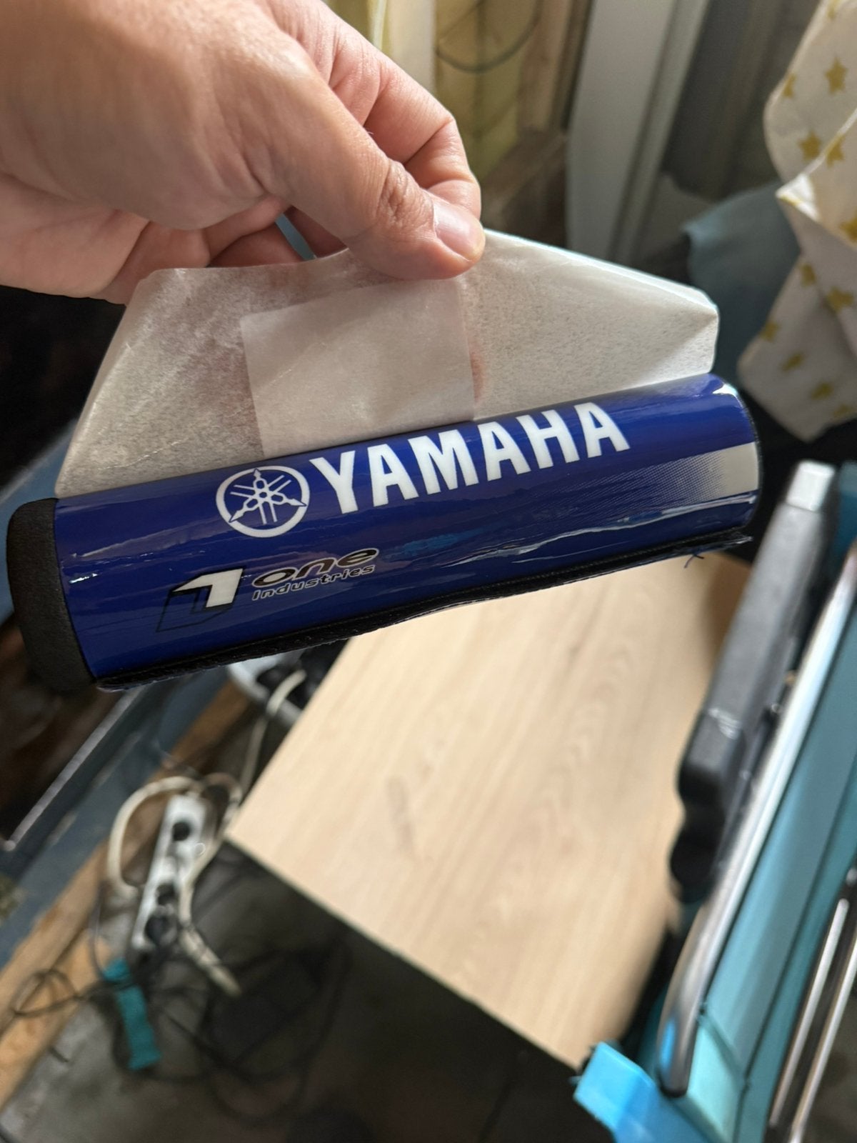 Yamaha stuurrol - Blauw/Wit, Motoren, Accessoires | Overige, Ophalen of Verzenden, Nieuw