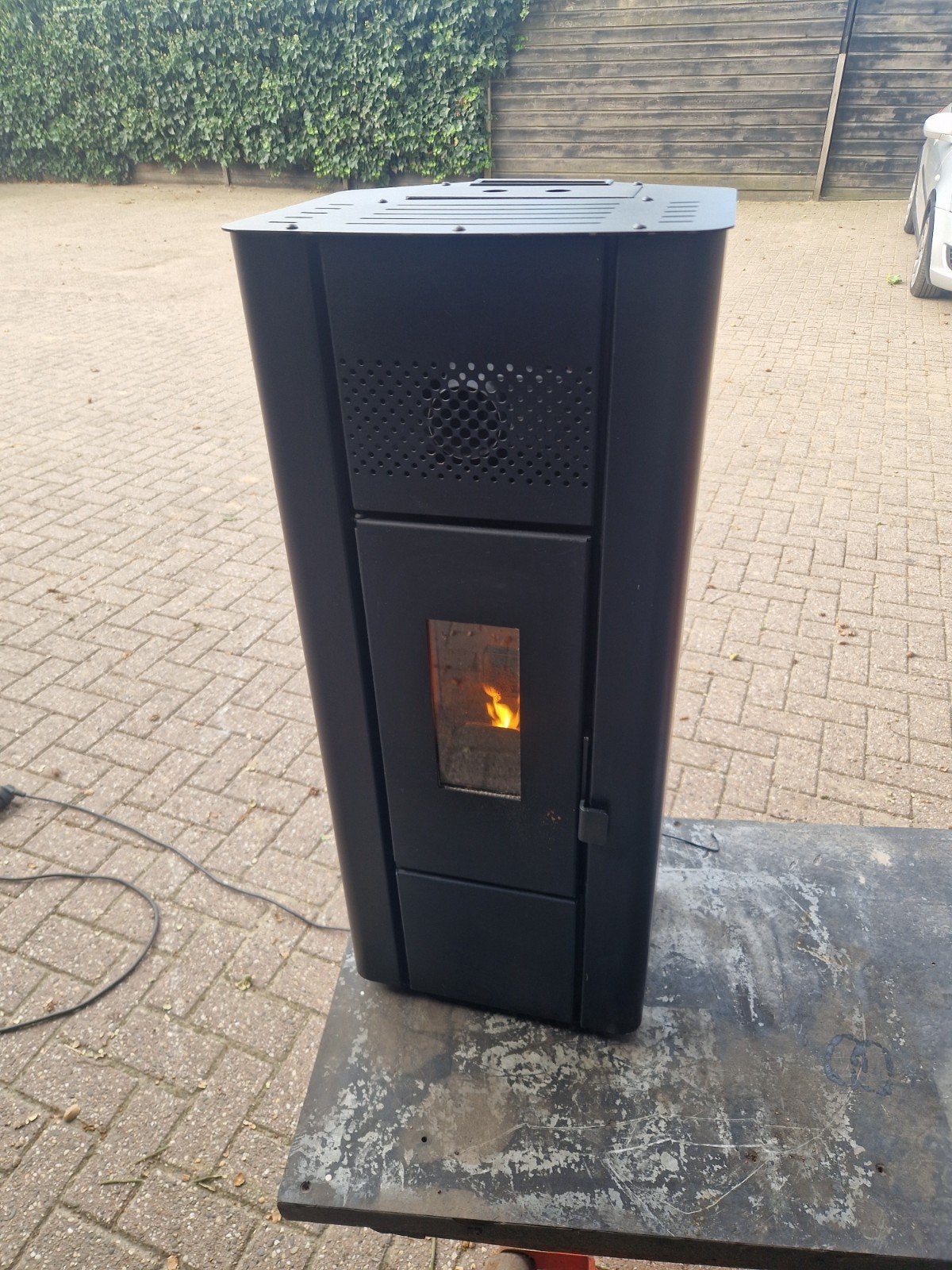 pelletkachel 6kw, Huis en Inrichting, Kasten | Lockerkasten, Ophalen, Zo goed als nieuw