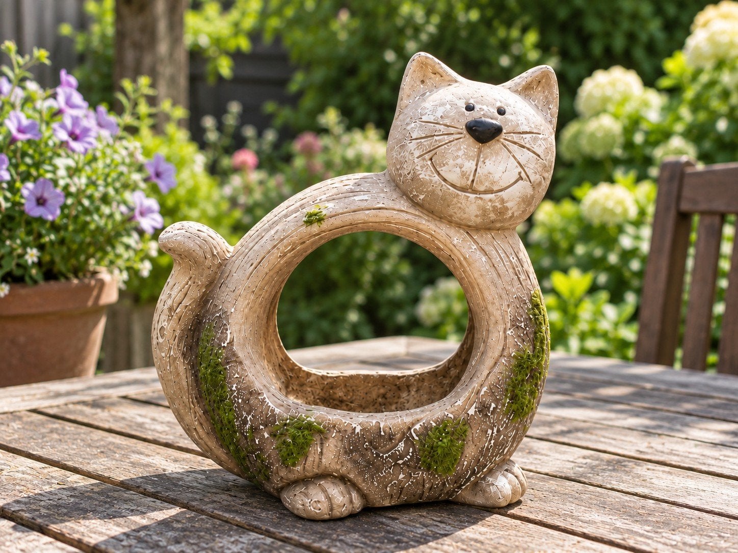 Kat plantenpot / bloempot – tuin, terras of balkon, Kunststof, Beast & Home, Ophalen of Verzenden, De Dam 4 Blaricum