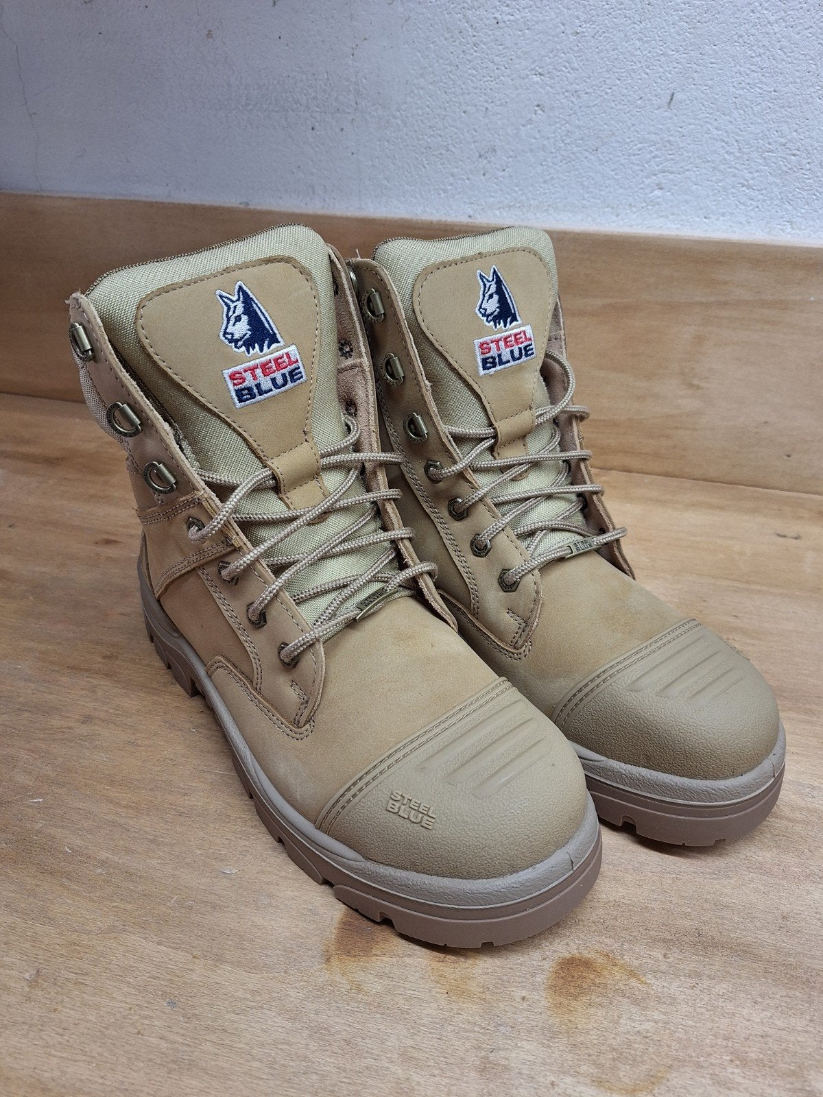 Te Koop :  Twee paar Stoere Steel Blue werkschoenen, maat 45, Ophalen, Nieuw