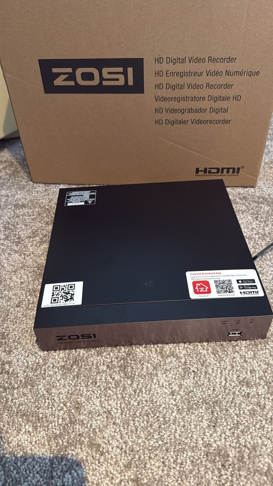ZOSI HD Digitale Video Recorder (DVR) - Beveiligingssysteem, Ophalen of Verzenden, Nieuw, Buitencamera