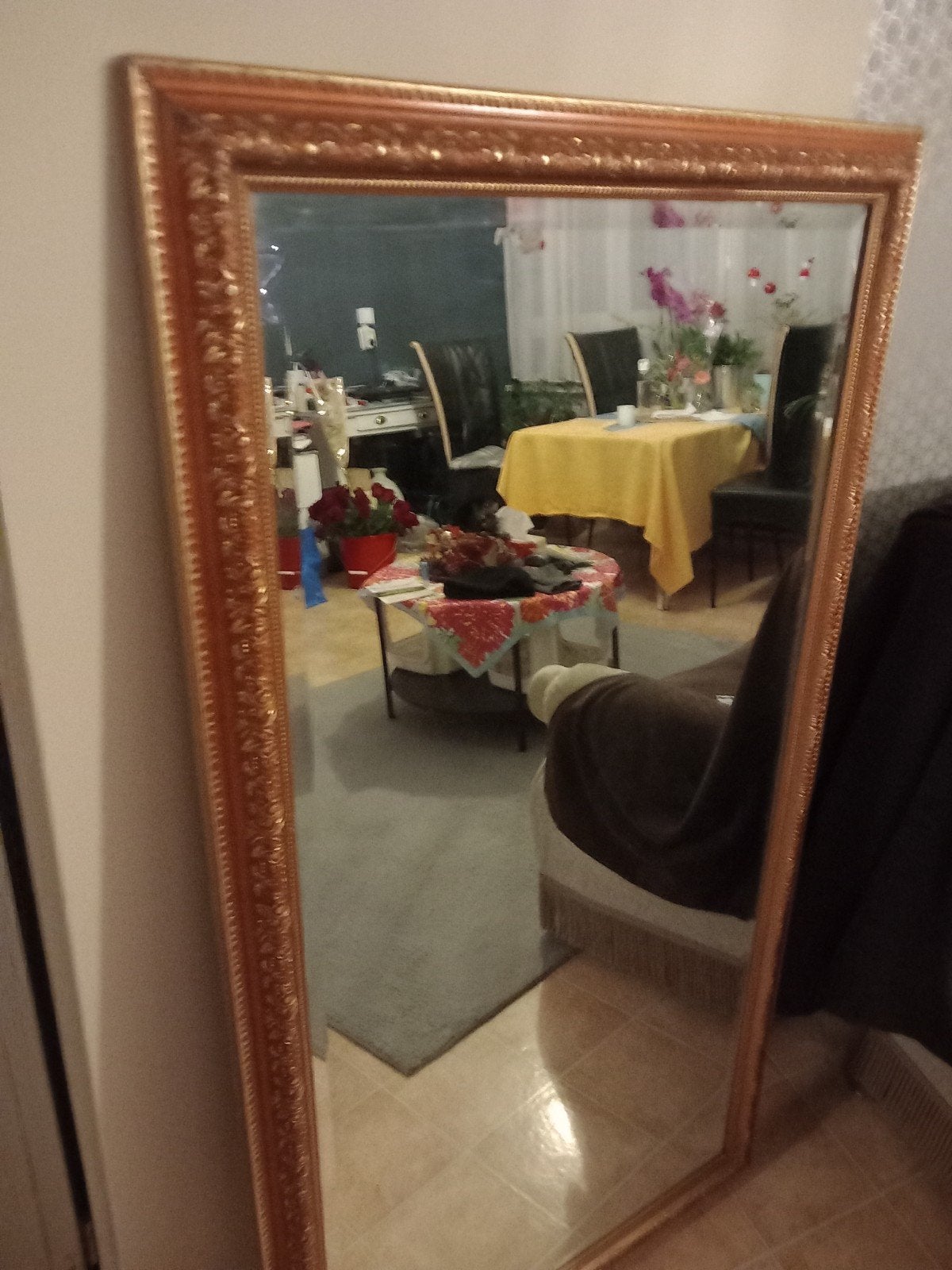 Spiegel baroque gold, Antiek en Kunst, Ophalen of Verzenden, Rechthoekig