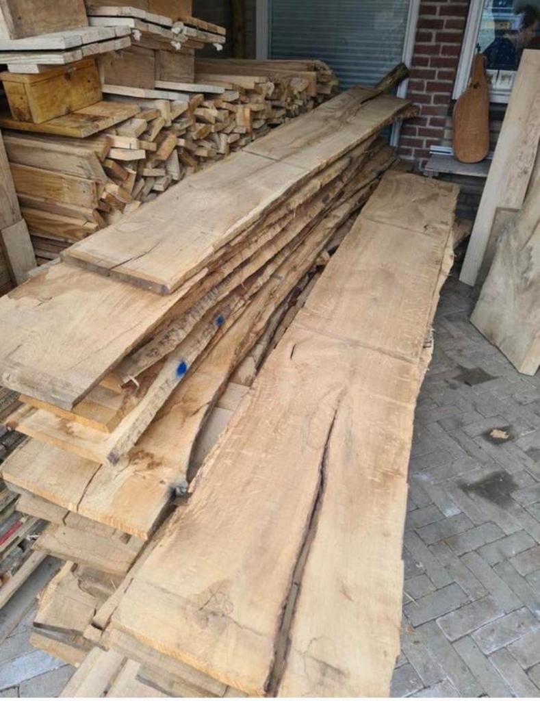 Eiken planken, Doe-het-zelf en Verbouw, Hout en Planken, Ophalen, Gebruikt, Eiken, Plank