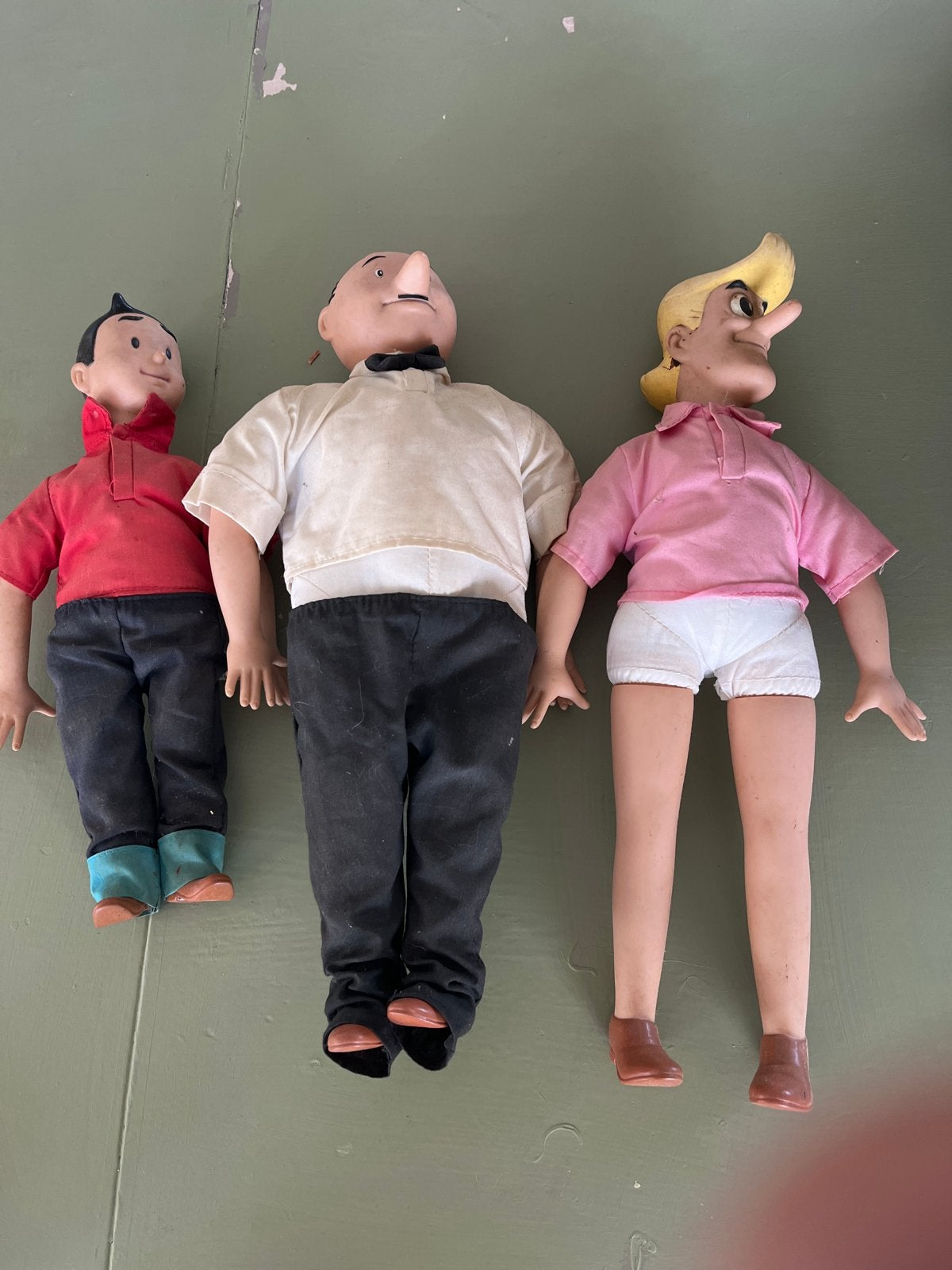 3 Suske en Wiske poppen van Gaumel : Suske, Wiske en Lambik, Ophalen of Verzenden, Gebruikt, Pop