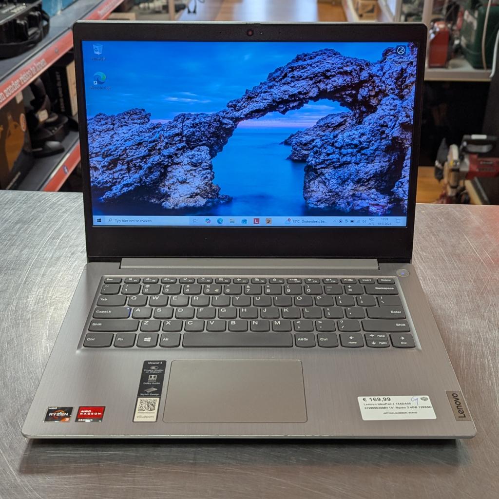 Lenovo IdeaPad 3 14ADA05 81W00046MH 14" Ryzen 3 4GB 128SSD, Lenovo, Zo goed als nieuw, Support@lenovo.com, Lenovo Group Limited
1009 Think Place
Morrisville, NC 27560
USA
