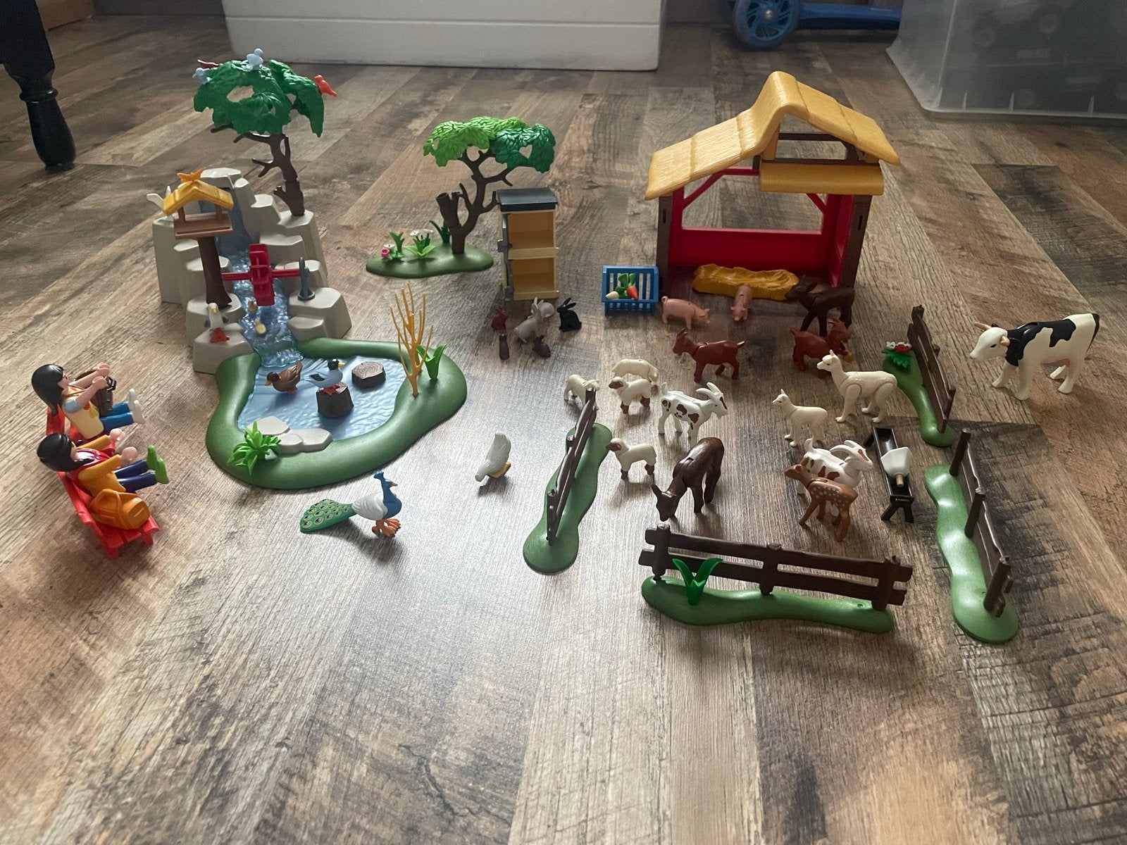 Playmobil Country Boerderij Set met Dieren en Vijver, Gebruikt, Gebouw, Complete set, Ophalen of Verzenden