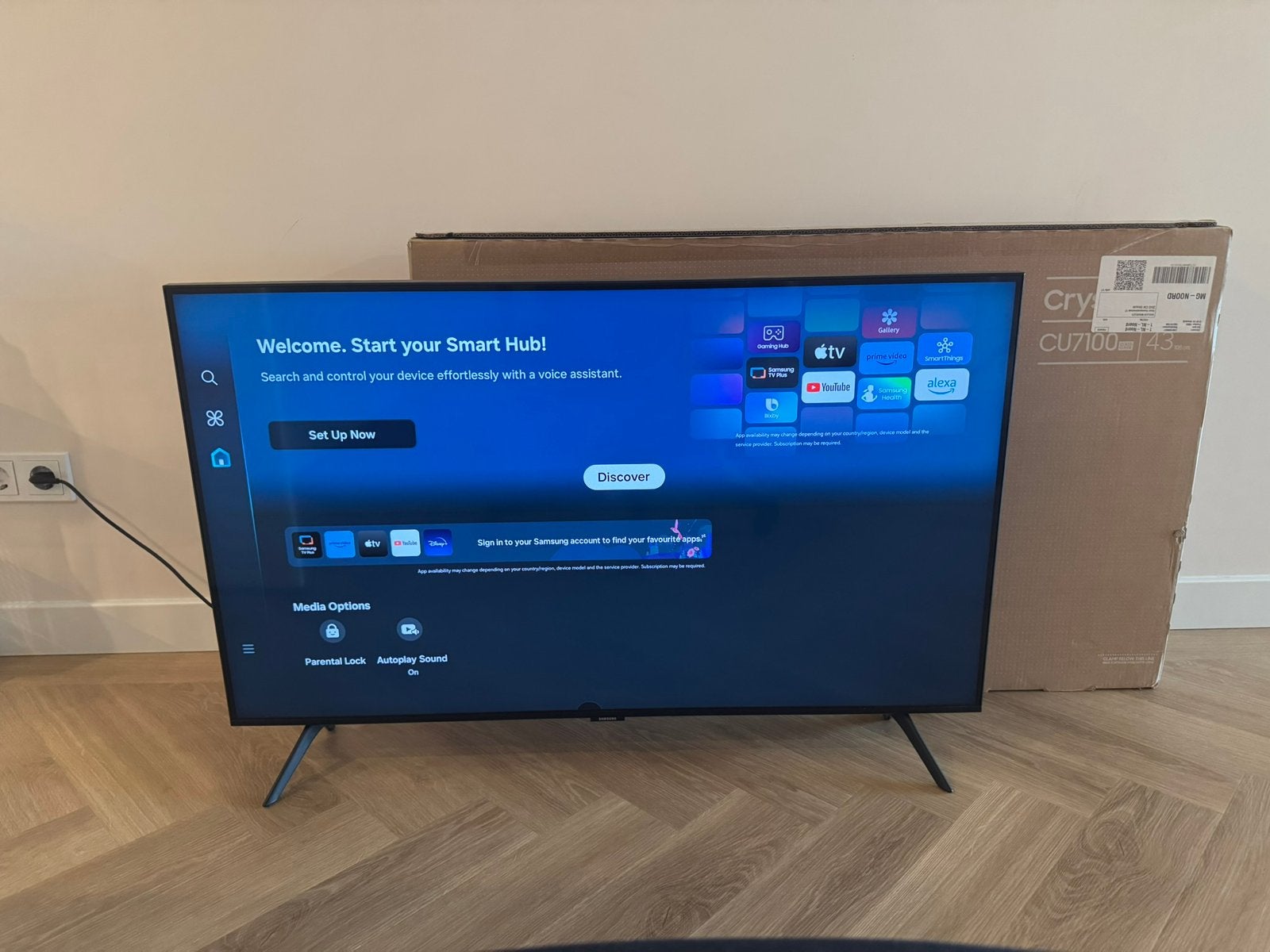 Samsung CU7100 43” – 2023 model – Perfect condition, Audio, Tv en Foto, Televisies, Ophalen, 50 Hz, Zo goed als nieuw, Samsung