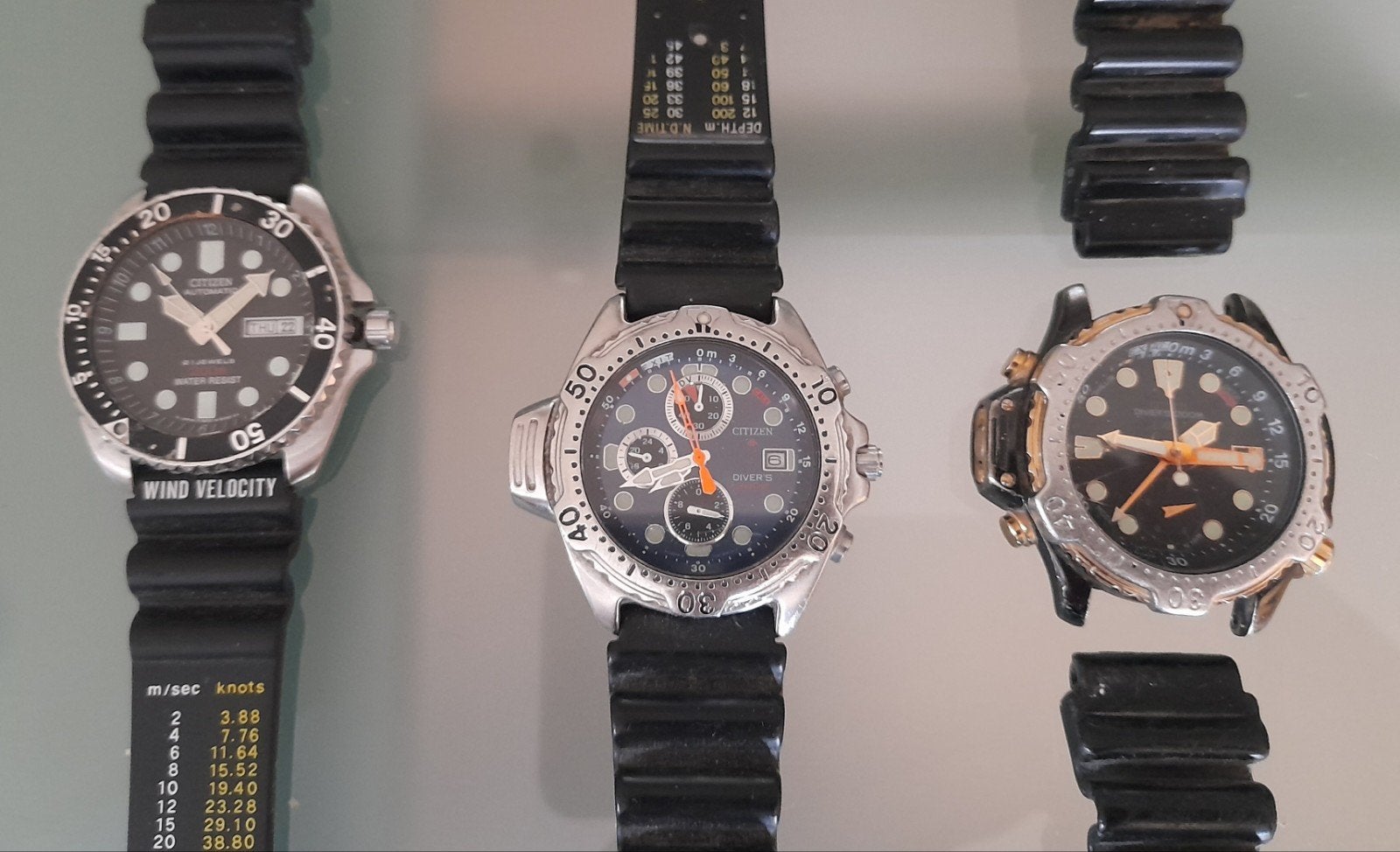 Citizen Automatisch Horloge met Datum en Dagaanduiding, Gebruikt, Staal, Kunststof, Ophalen of Verzenden