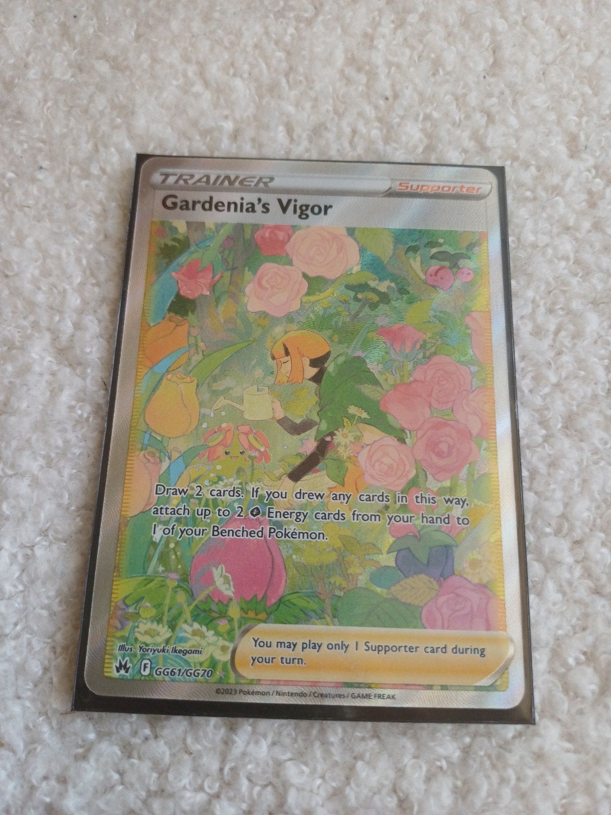 Pokemon Kaart Gardenia's Vigor GG61/GG70 Trainer, Ophalen of Verzenden, Zo goed als nieuw, Losse kaart, Foil